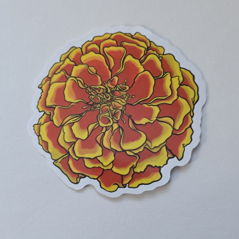 10/$10 Vibrant Marigold Floral Sticker